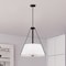 Nuvo Brewster 3-Light Pendant, Black, Faux Leather Wrapped Straps, White Textile Shade 60/7696 - alternate 5